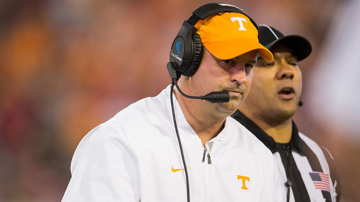 Jeremy Pruitt on the sideline against the Indiana Hoosiers