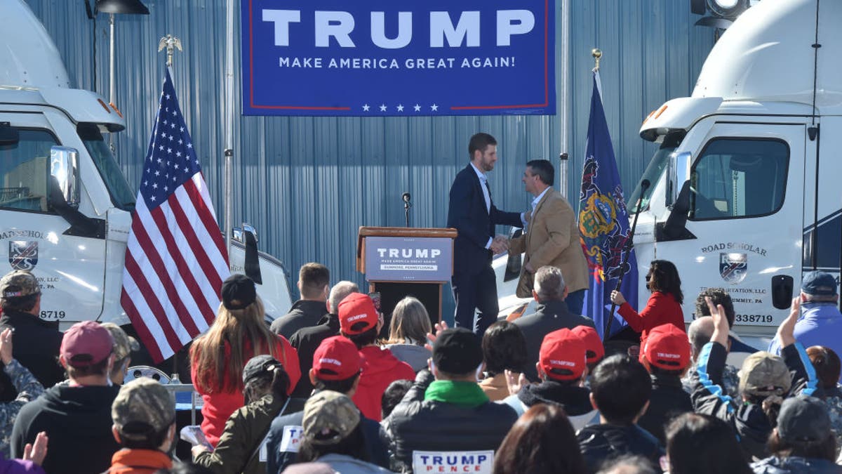 Republican House candidate Jim Bognet and Donald Trump, Jr.