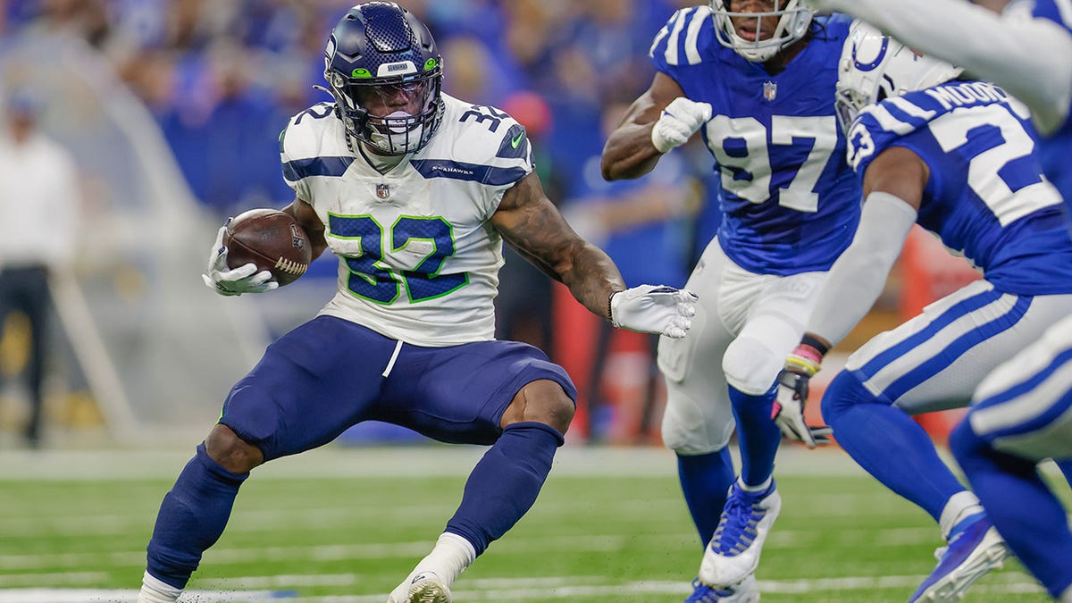 Seahawks running back Chris Carson against the Indianapolis Colts