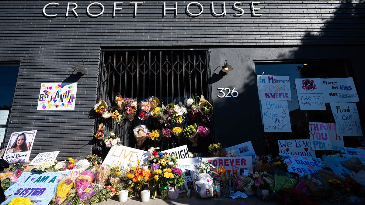 A photo of flowers outside the Croft House furniture store