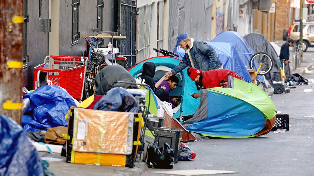 San Francisco homeless seen doing drugs on street