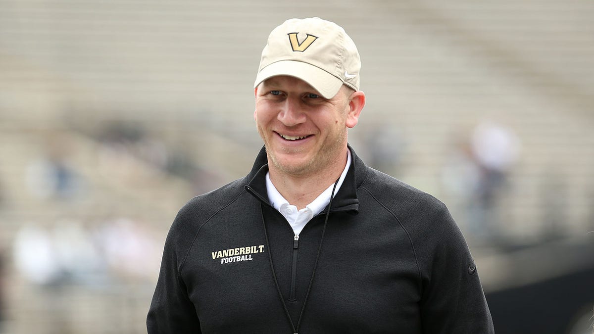 Vanderbilt head coach Clark Lea at Vanderbilt's spring game