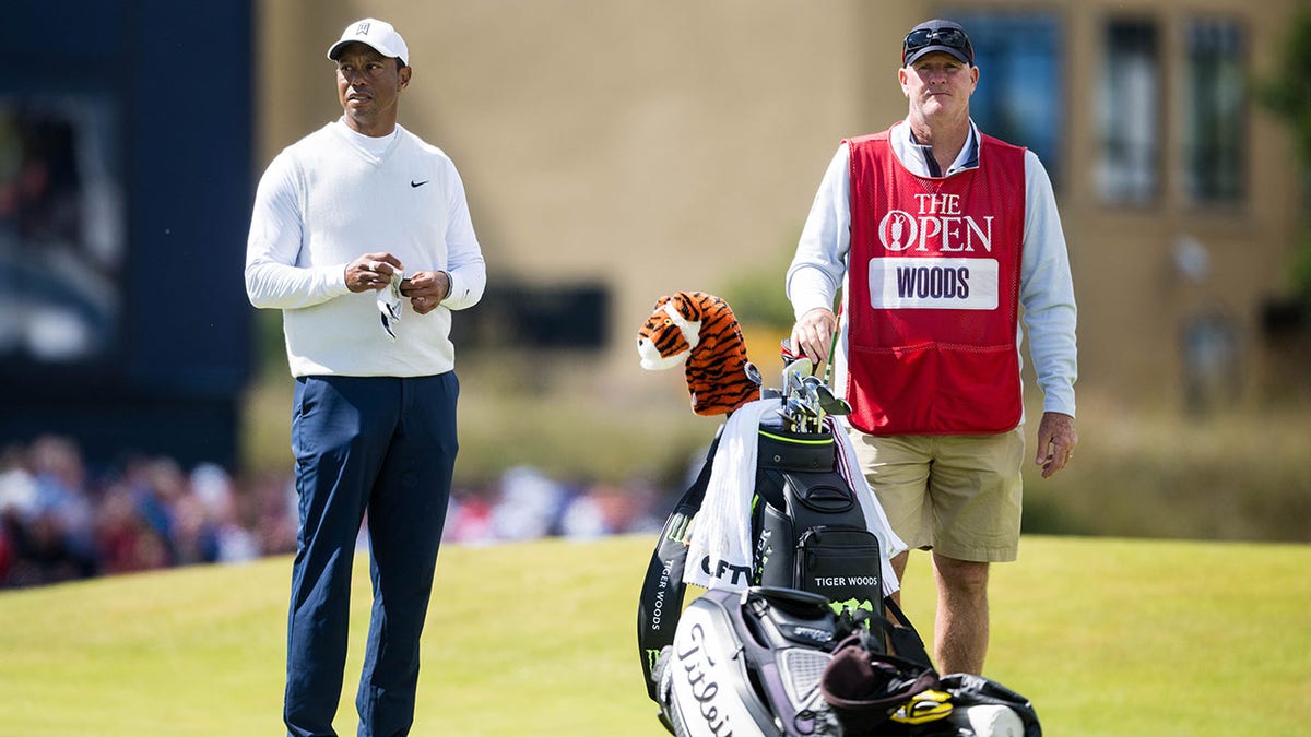 Tiger Woods with caddie Jo LaCava