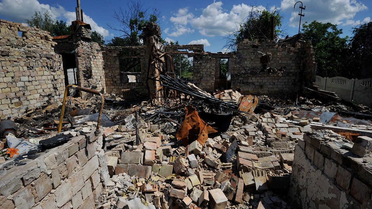 Ruins the village of Zalissya the Kyiv, Ukraine