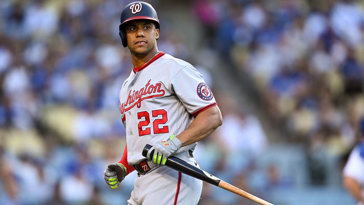 Juan Soto groundouts against the LA Dodgers