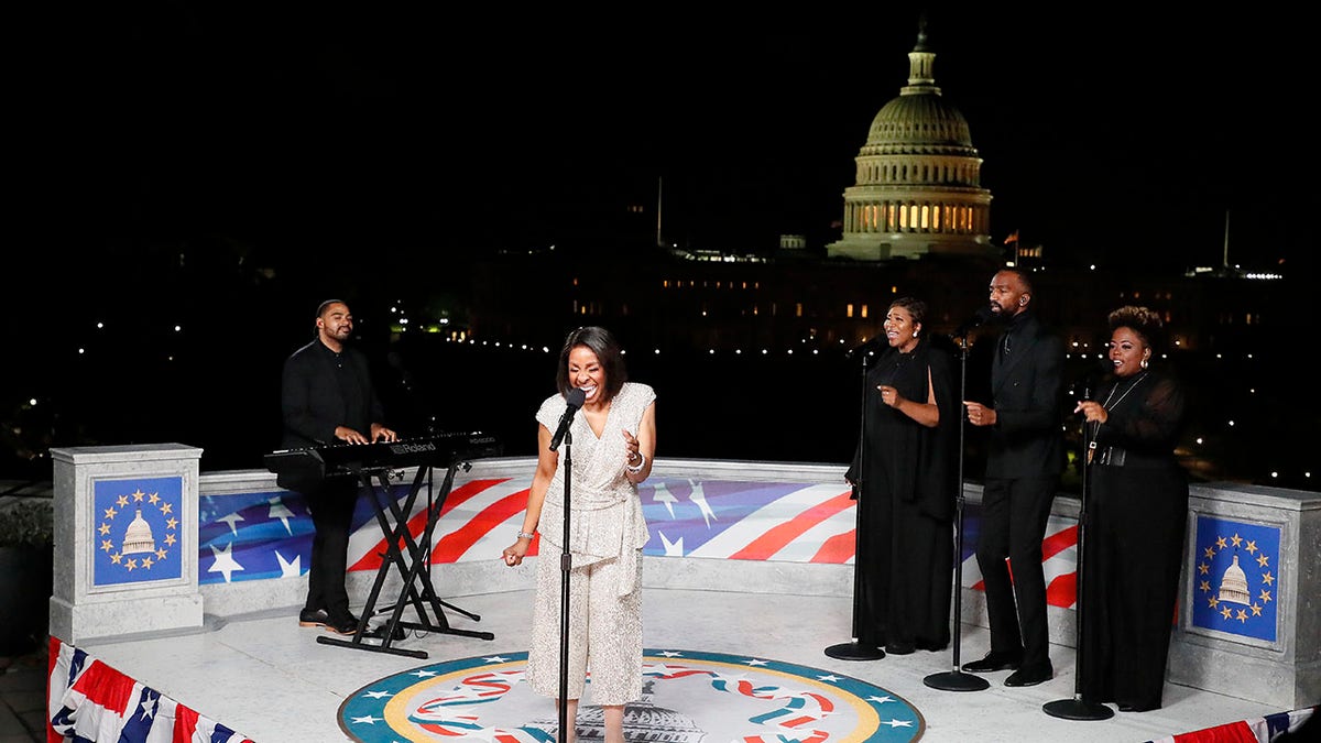 In this image released July 2; "Empress of Soul" and seven-time Grammy Award-winner Gladys Knight performs from Washington D.C., for A Capitol Fourth which airs on Sunday, July 4th on PBS.