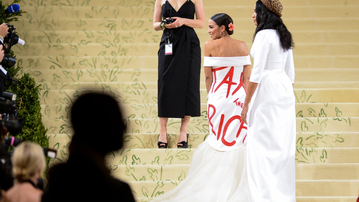 Alexandria ocasio-cortez met gala dress tax the rich New York