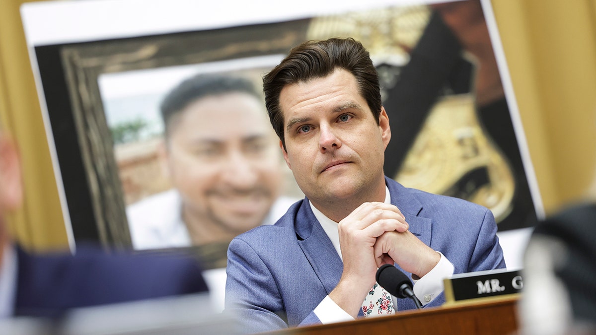 Matt Gaetz sitting during a congressional hearing