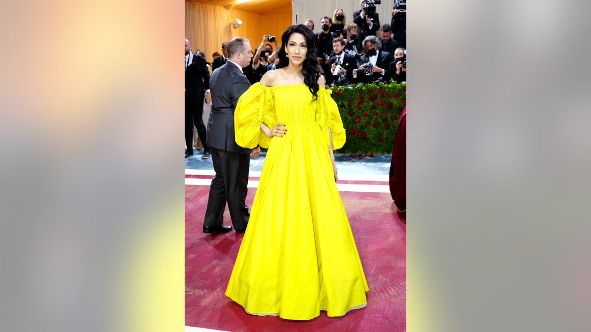 Huma Abedin stands out in a bold yellow dress at the Met Gala