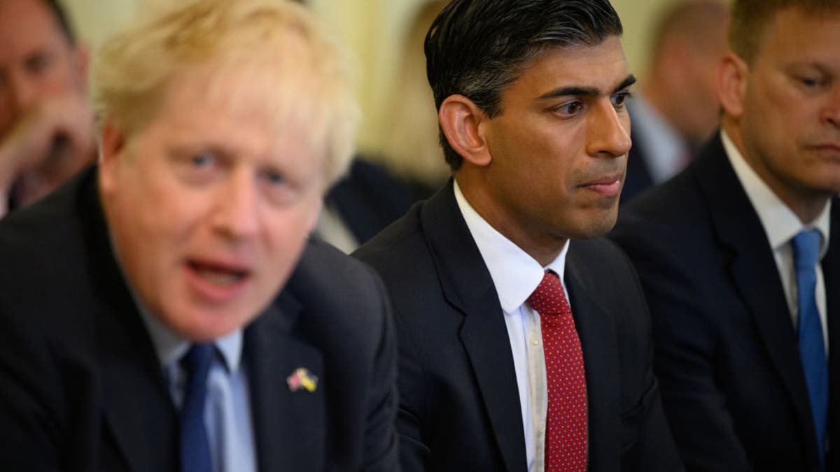 Prime Minister Boris Johnson Chancellor Rishi Sunak British MP parliament