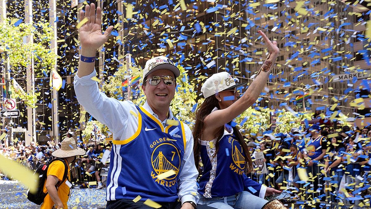 Joe Lacob during Warriors parade