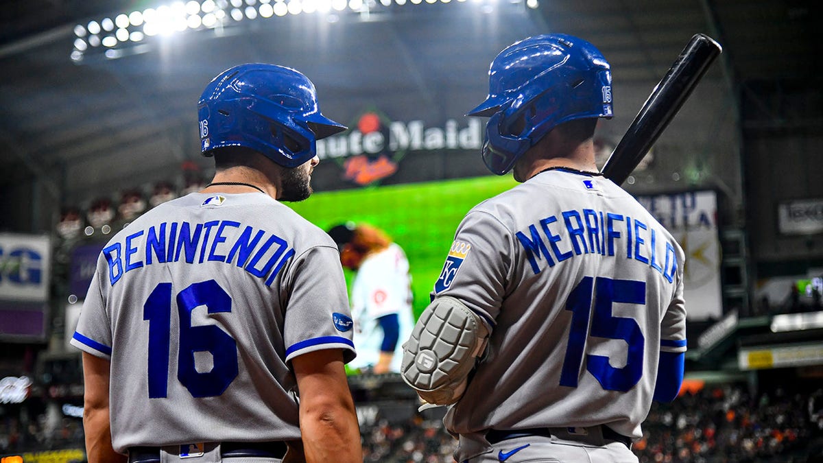 Andrew Benintendi and Whit Merrifield against the Houston Astros