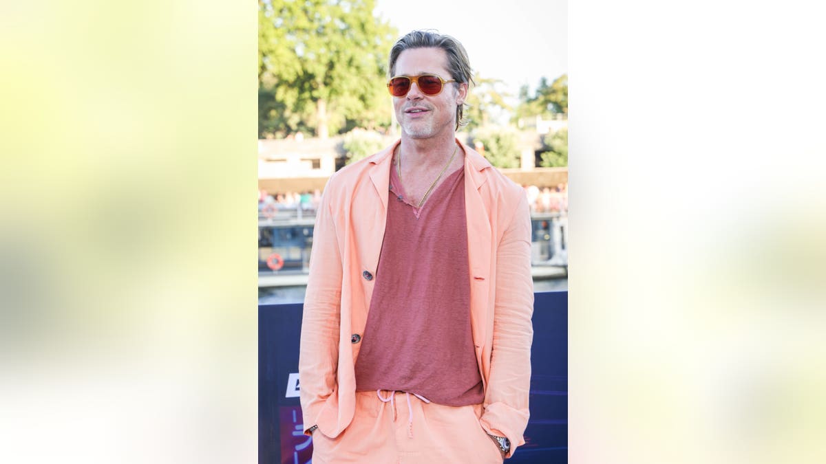 Brad Pitt rocked a sherbet suit in Paris, France