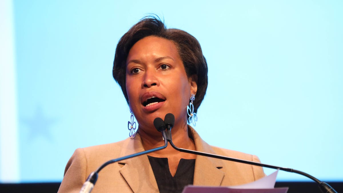 D.C. Mayor Muriel Bowser gives speech