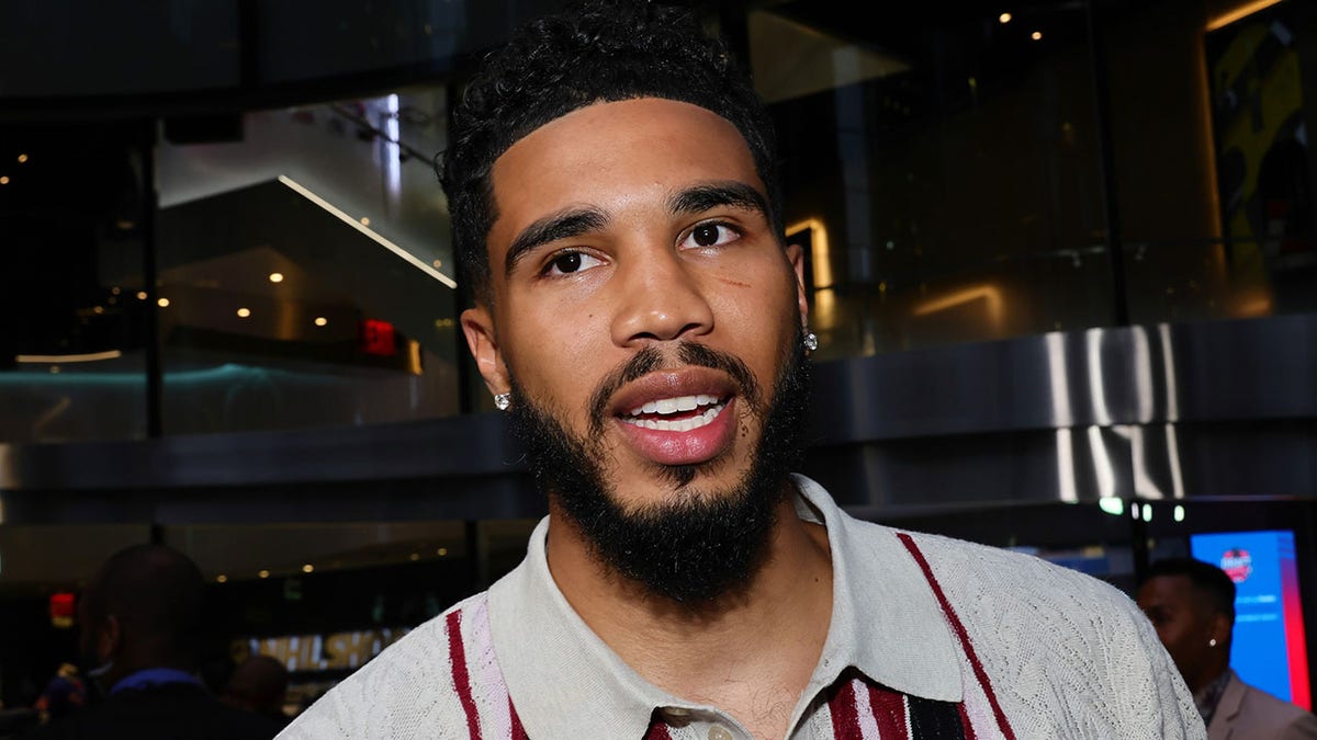 Jayson Tatum at the premiere of "Point Gods"