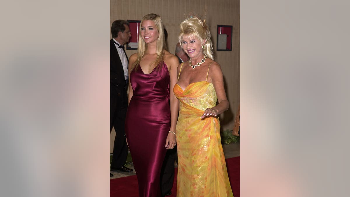 Ivana Trump with daughter Ivanka Trump during Red Cross Ball 2002