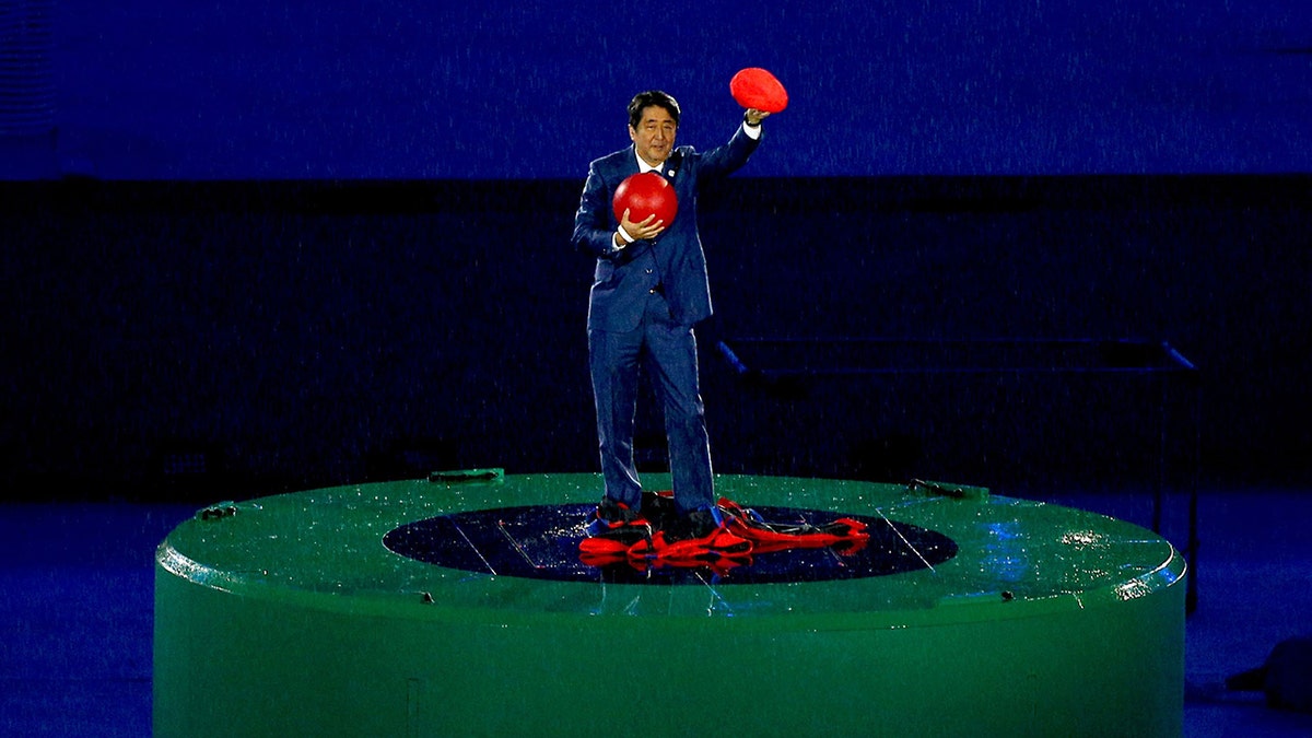 Japan Prime Minister Shinzo Abe during closing ceremonies