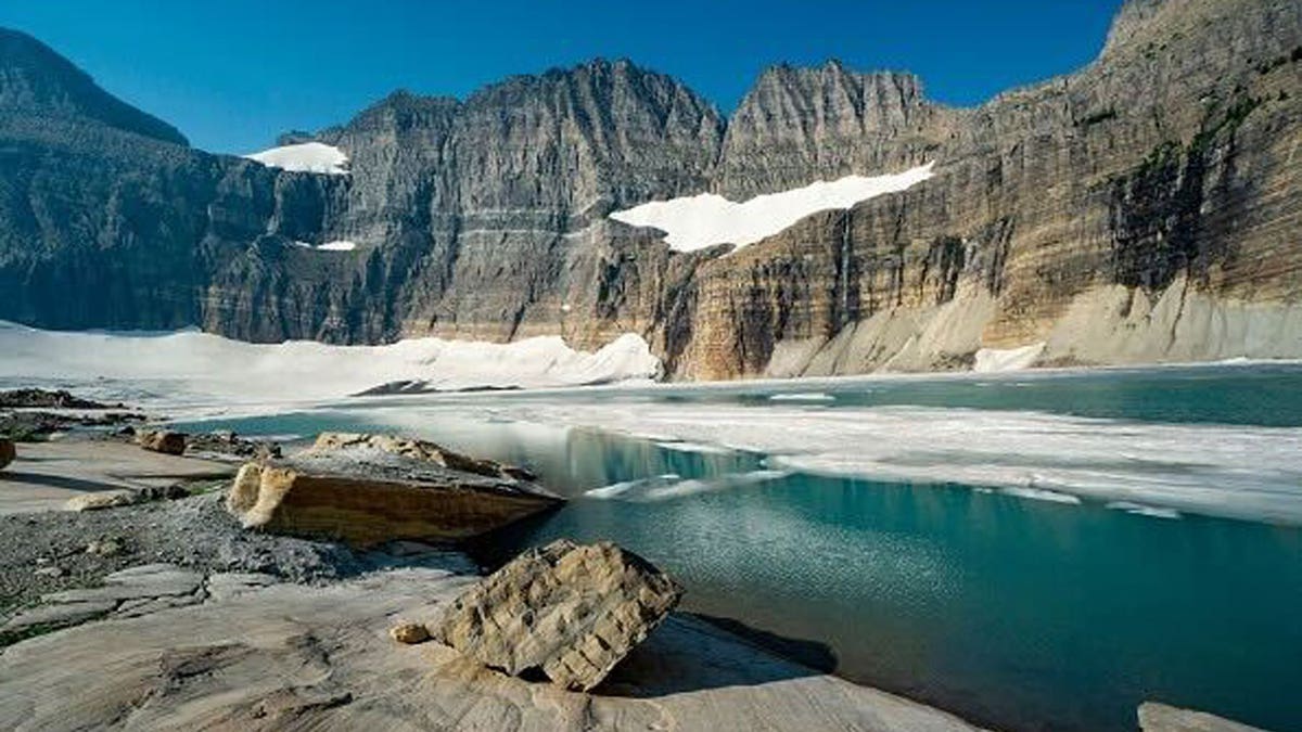 Melting ice at Glacier National Park