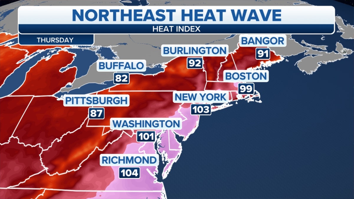 Northeast heat forecast