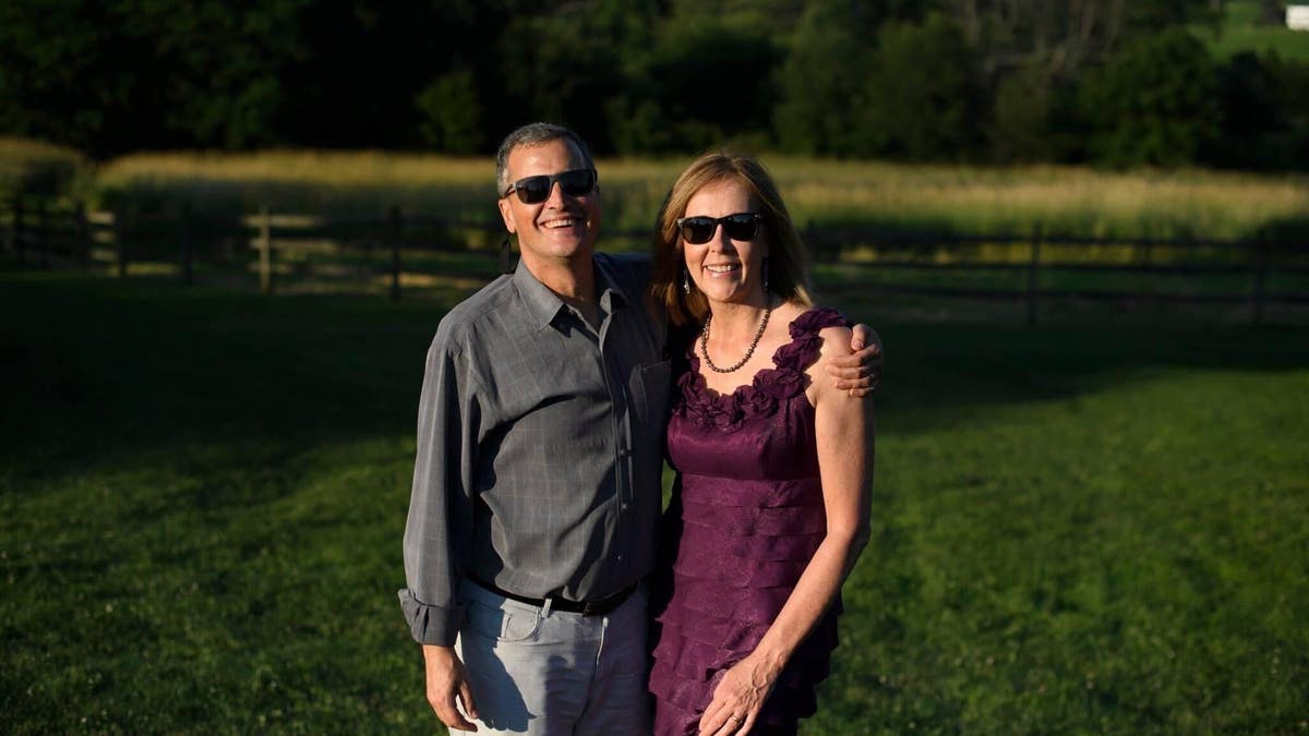 Marc Fogel smiling with his wife, Jane