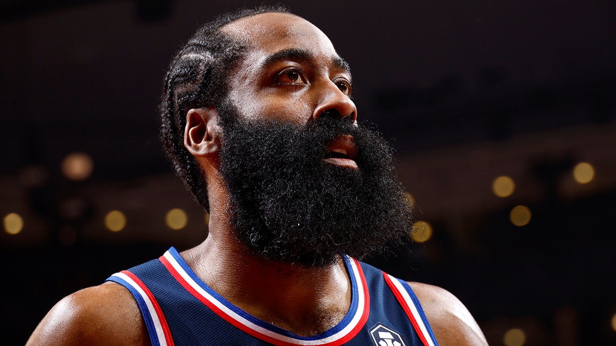 James Harden in a 2022 playoff game
