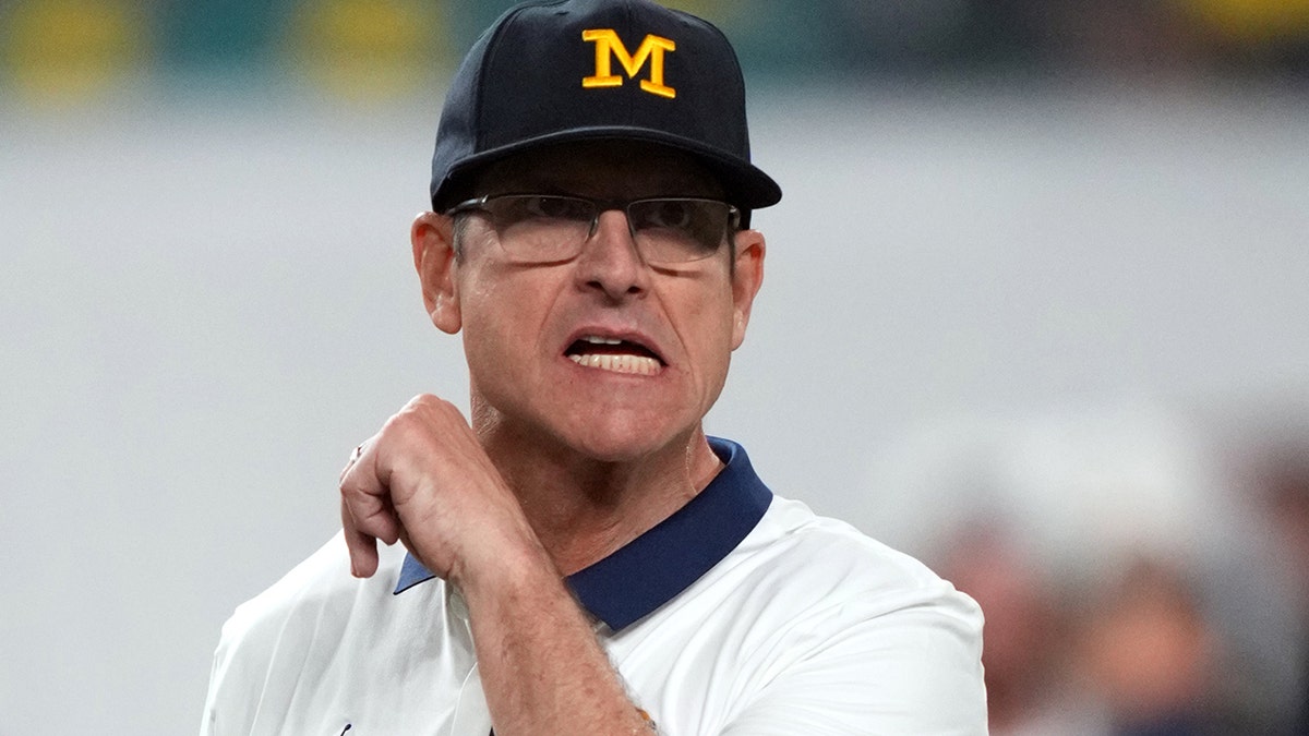 Jim Harbaugh at the College Football Playoff