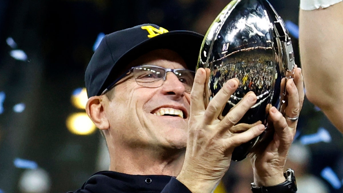 Jim Harbaugh after beating Iowa