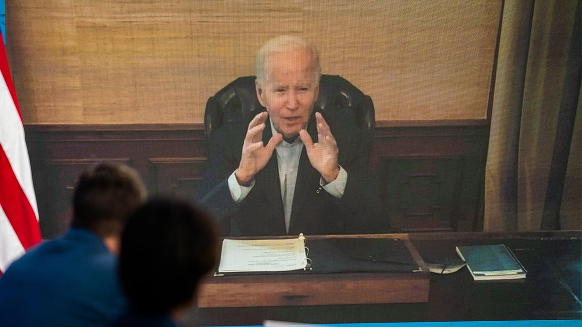 President Biden talks about gas prices virtually as he battles COVID-19