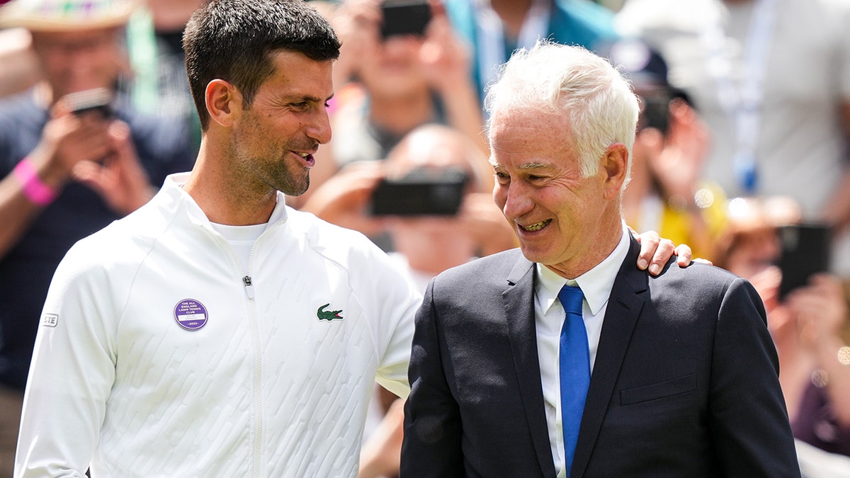 Novak Djokovic and John McEnroe