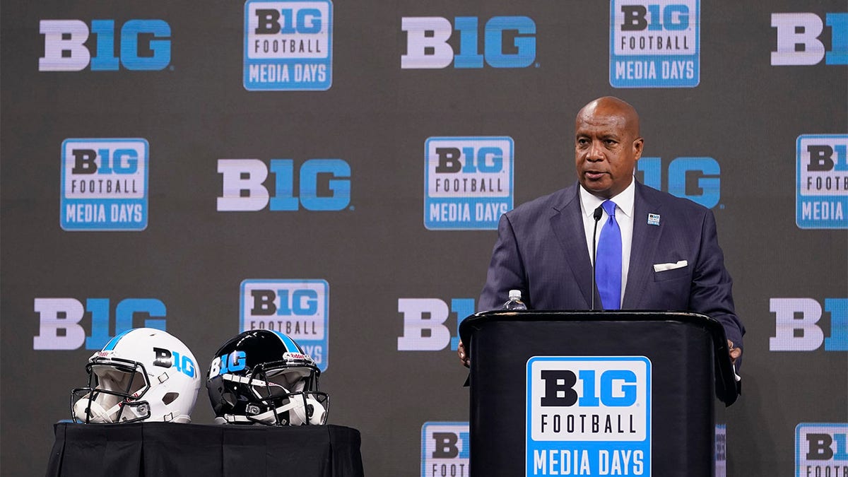 Kevin Warren speaks to reporters