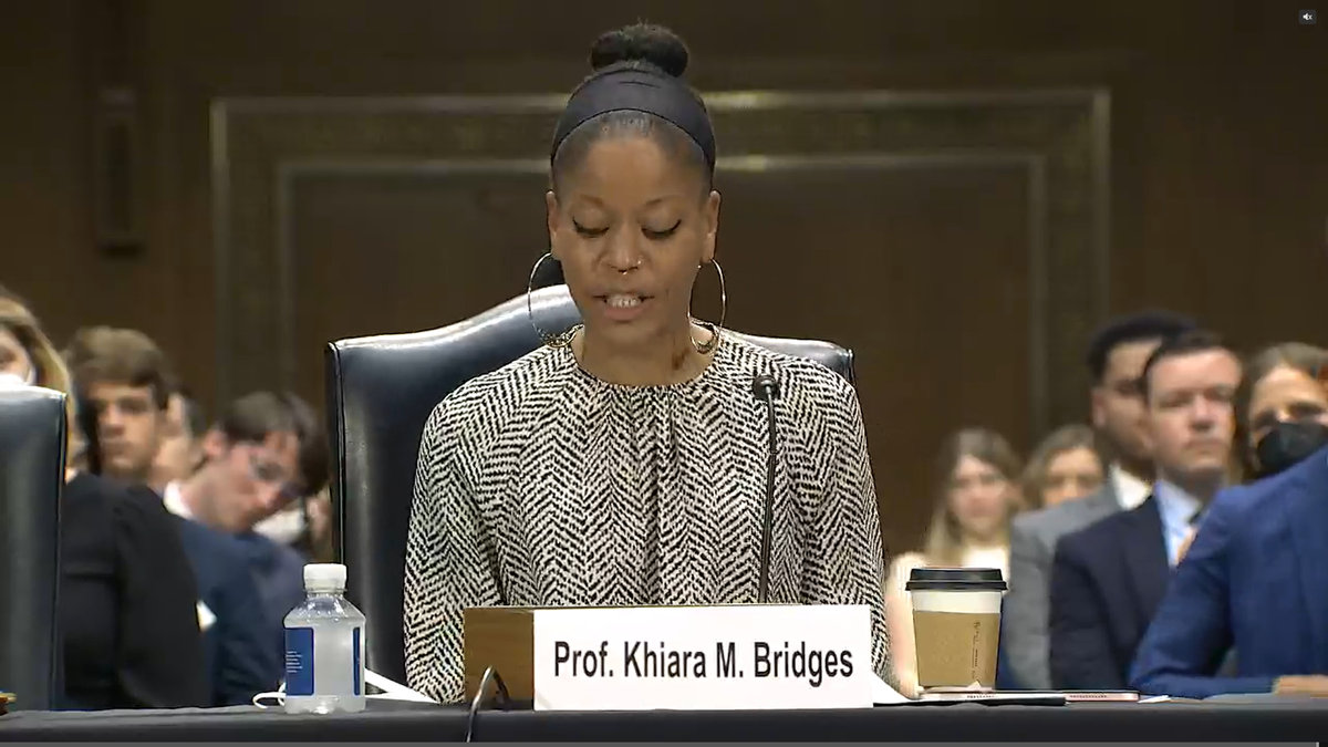 Law Prof. Khiara Bridges speaks in Senate hearing