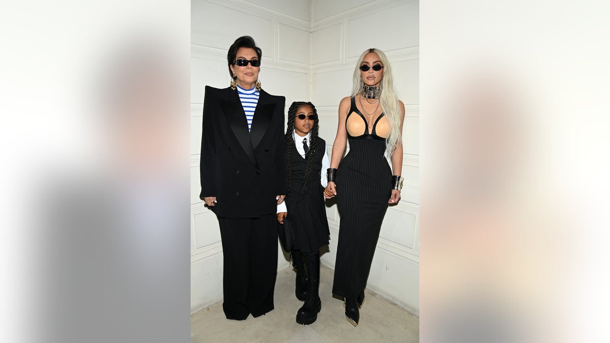 Kris Jenner, North West and Kim Kardashian in Paris 