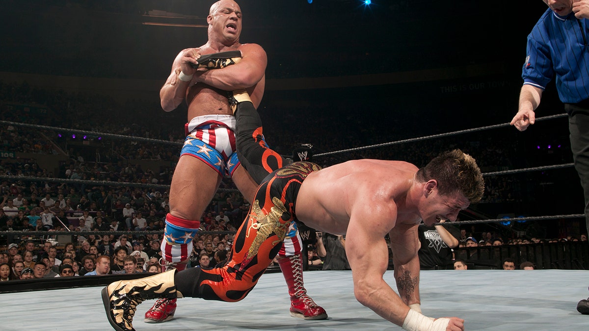 Kurt Angle submits Eddie Guerrero