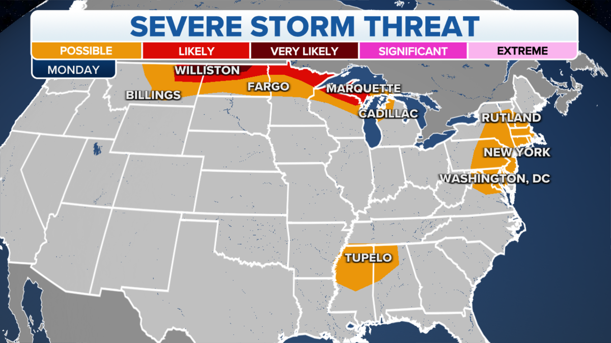 Storm threats map