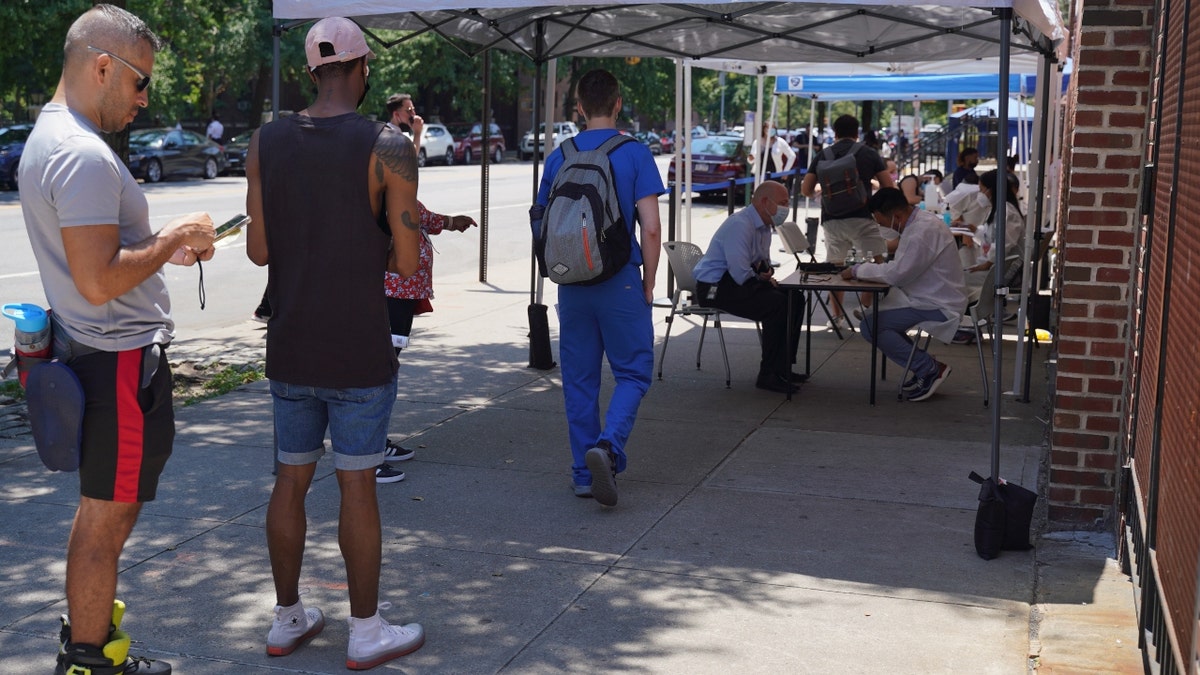 New York City monkeypox vaccine wait line