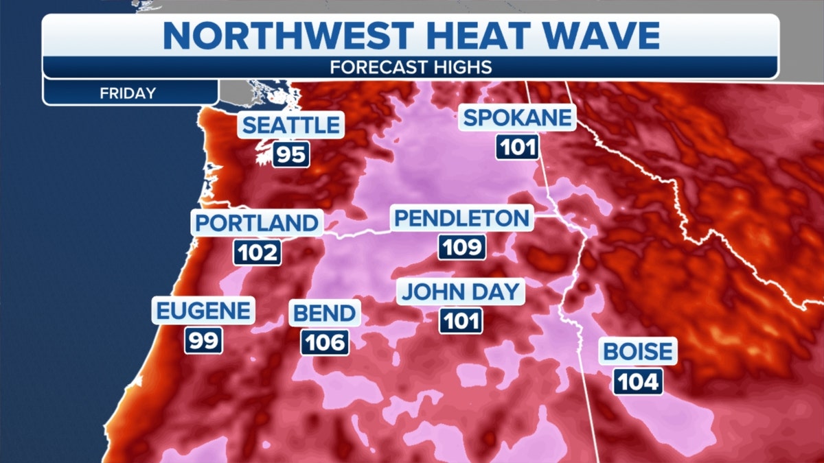 Northwest forecast highs