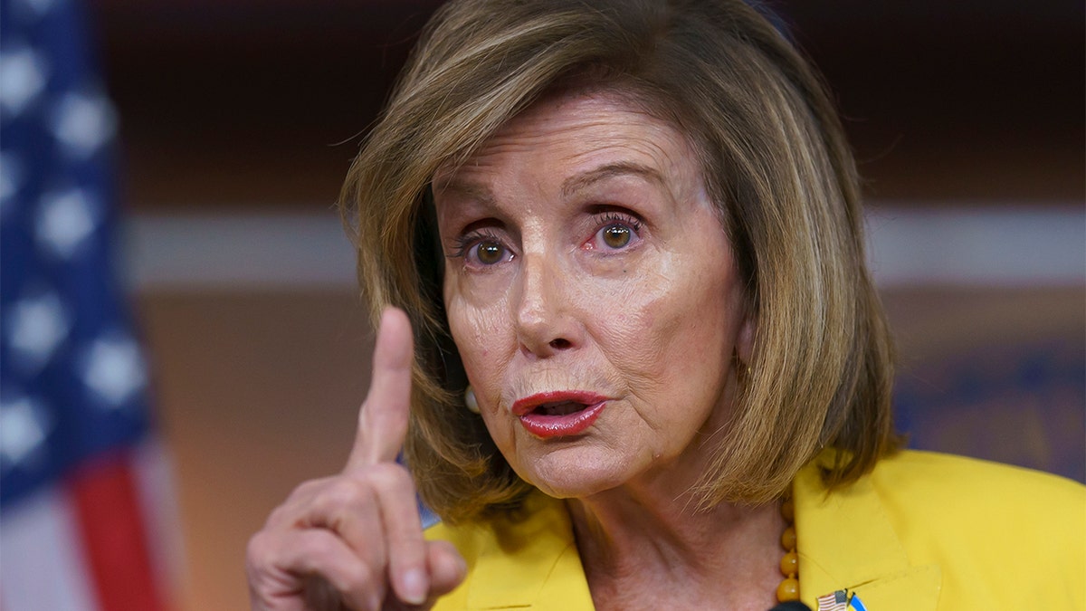 House Speaker Nancy Pelosi answers questions on Capitol Hill, July 21, 2022 midterm elections