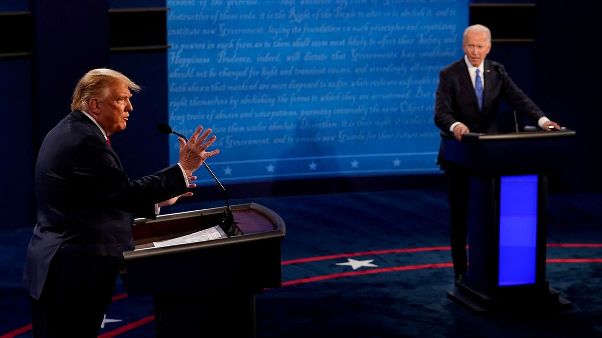 Donald Trump and Joe Biden debating