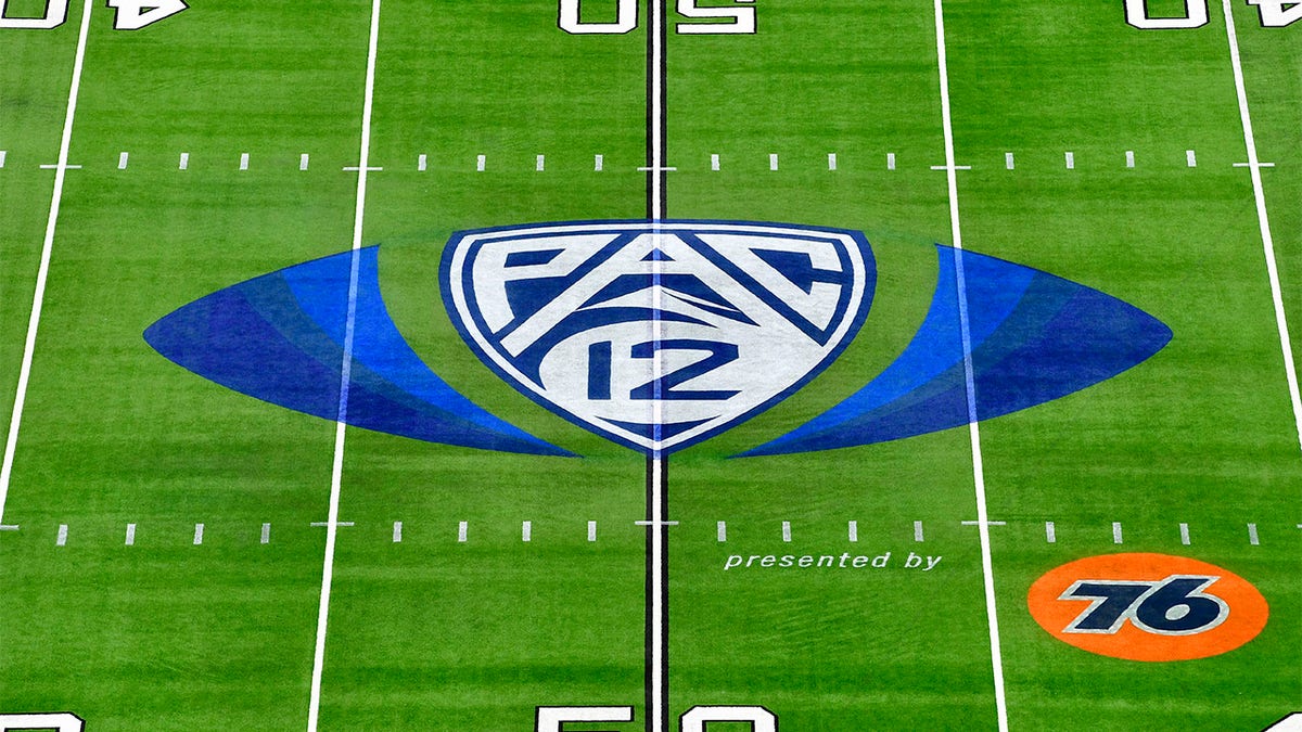 Pac-12 logo on field