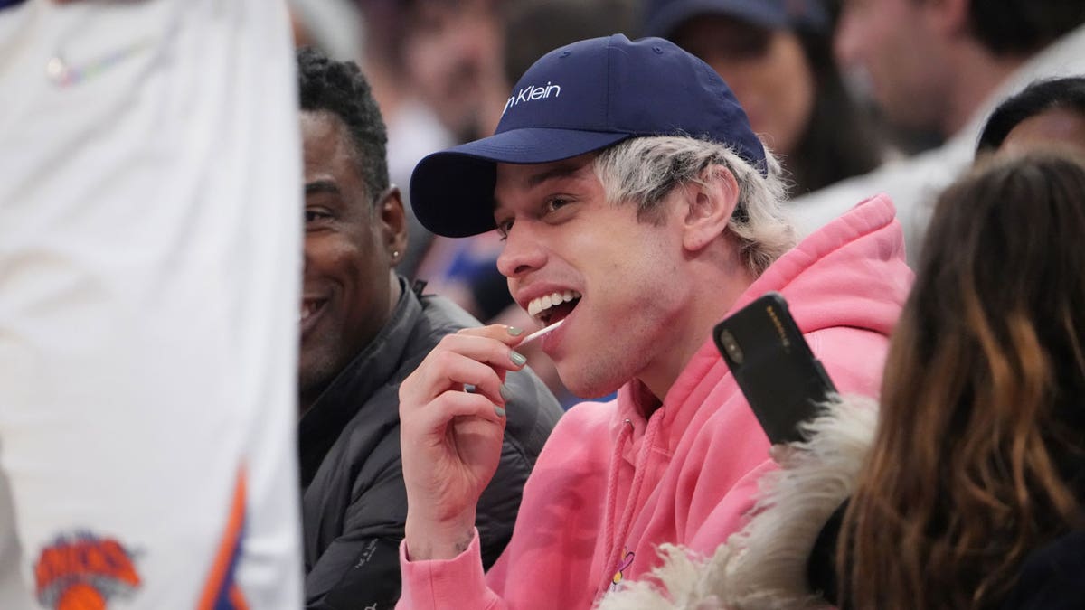 Pete Davidson at a basketball game