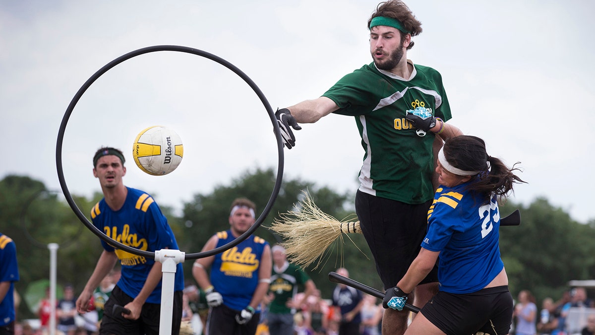 College teams play in the Quidditch World Cup VI