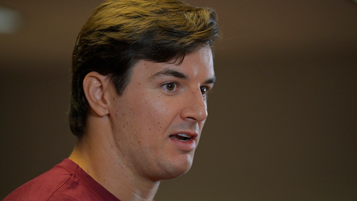 Ryan Kerrigan talks to the press