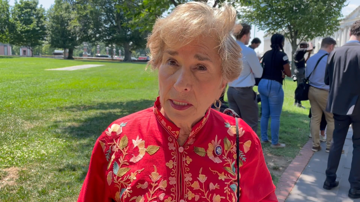 Rep. Jan Schakowsky speaks with Fox News Digital outside a press conference