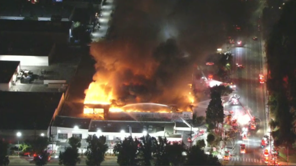 Warehouse fire in California