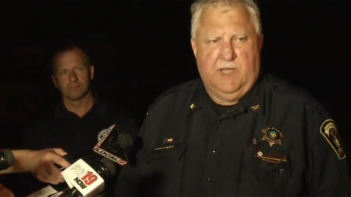 An Ohio police chief provides an update after an officer was shot in the head