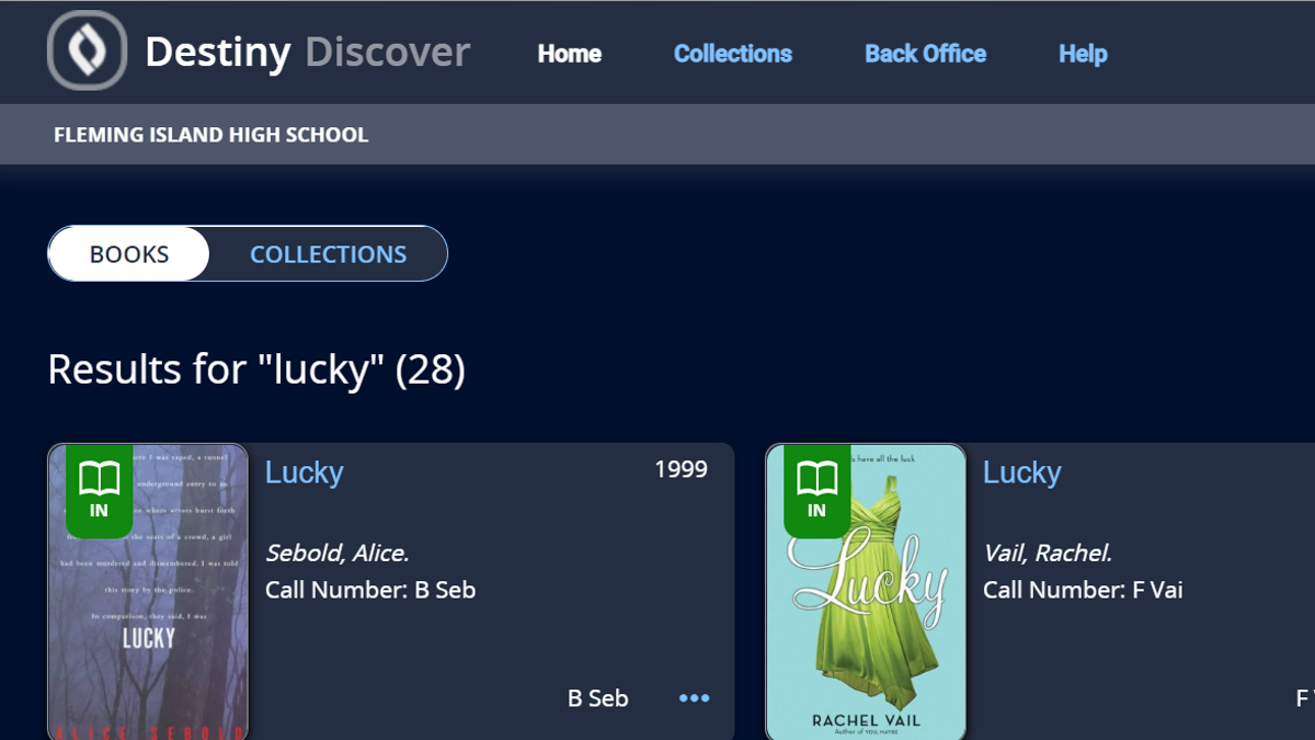 Lucky by Alice Sebold Florida Clay County