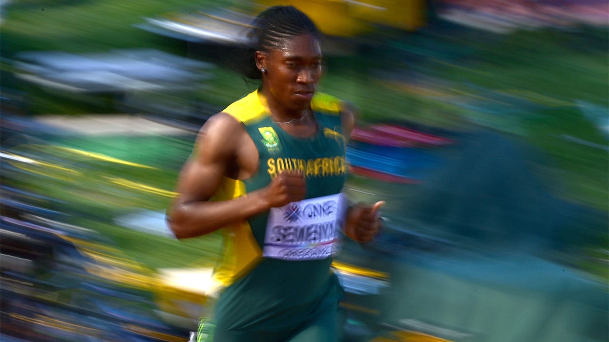 Caster Semenya runs during heat