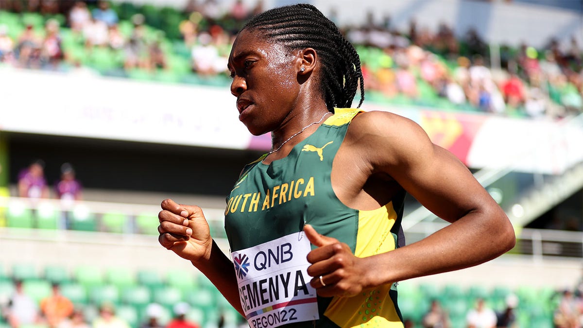 Caster Semenya competes during the Women's 500m heats