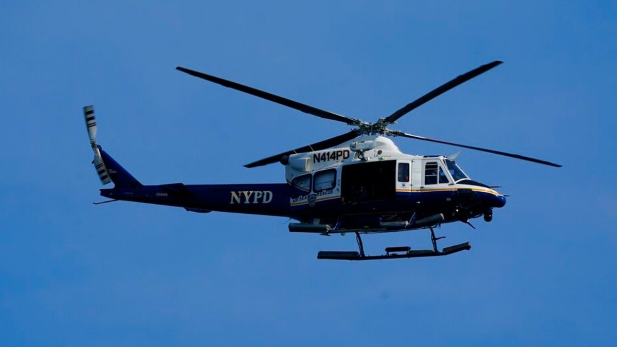 A New York Police Department helicopter