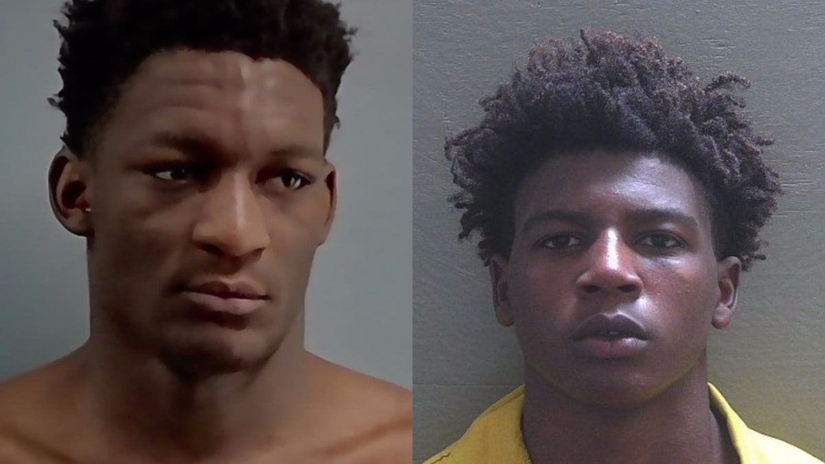 Mugshots for two suspects, Da'Torrance Leanders Hackworth and Antonio DeWayne Dean Jr, suspected of home invasion in Florida 